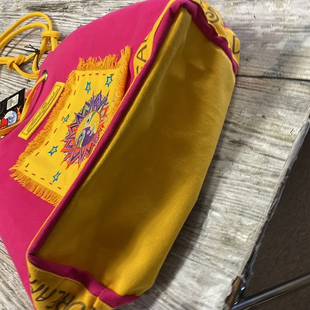 NWT Laurel Burch Colorful Sun Tote Bag Festivals Beach
